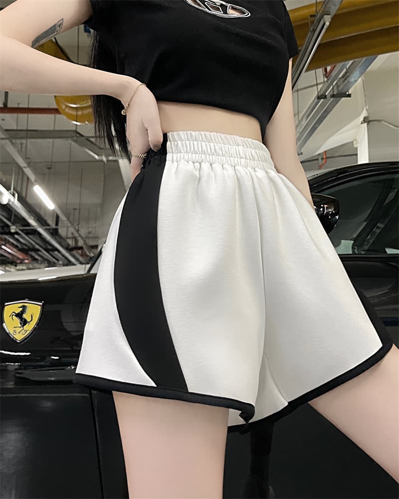 【レディース】スウェットパンツ スウェットパンツ 配色切り替えスウェットショート