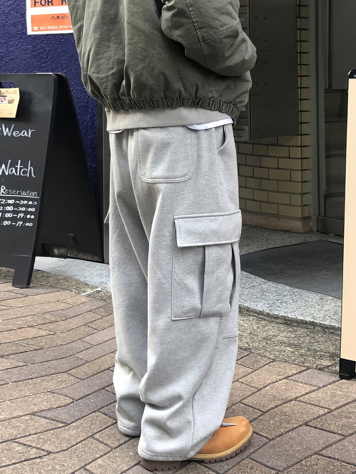 【メンズ】スウェットパンツ スウェットパンツ ゆったり大容量ポケット付きあたたか素材パンツ