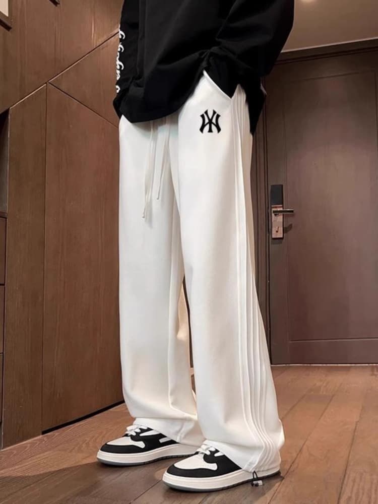 【メンズ】スウェットパンツ ゆったりシルエットストレートパンツ