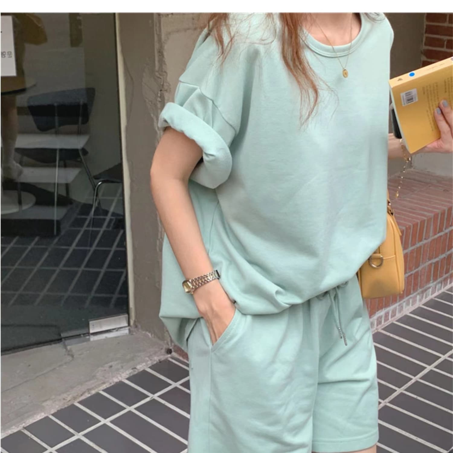 【レディス上下セット】スウェットパンツ スウェットパンツ くつろぎルームウェア ショートパンツセット