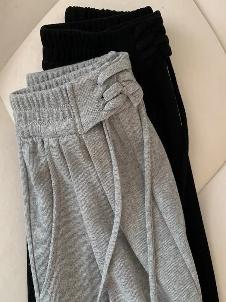 【レディース】スウェットパンツ スウェットパンツ ゆったりくつろぎ 紐付きリラックスパンツ