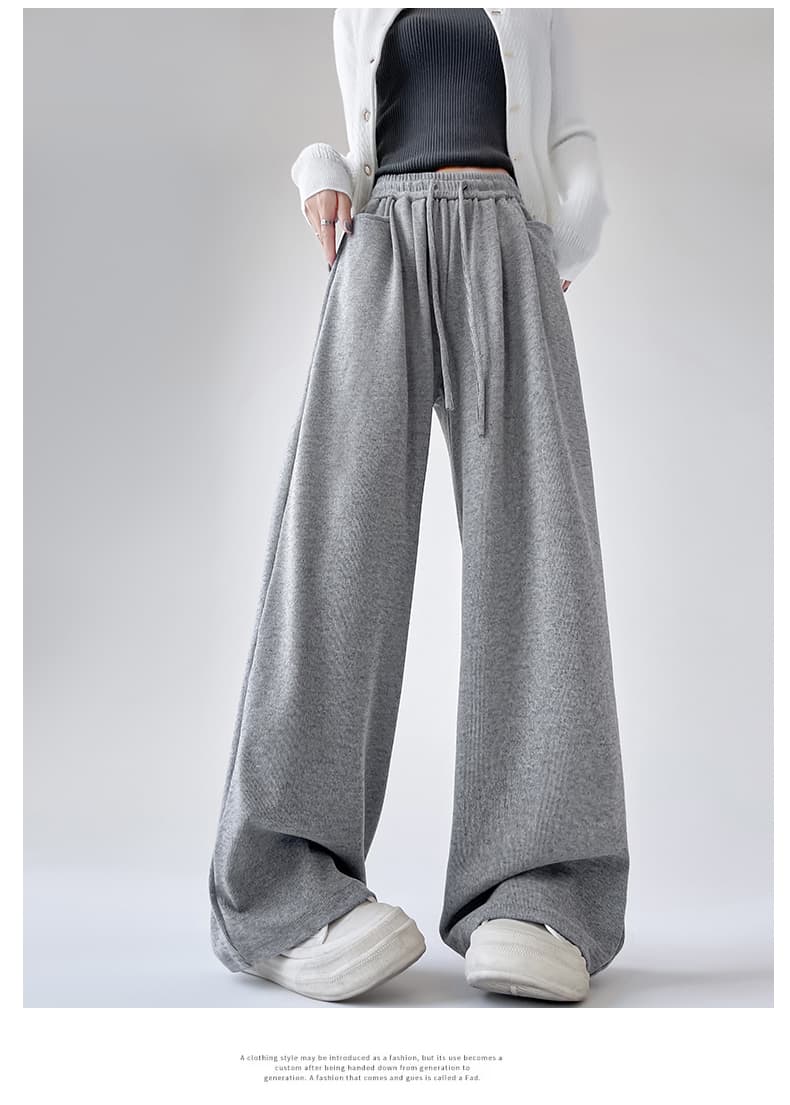 【レディース】スウェットパンツ スウェットパンツ ふわもこ裾デザイン リラックスワイドパンツ