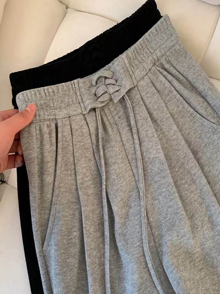 【レディース】スウェットパンツ スウェットパンツ ゆったりくつろぎ 紐付きリラックスパンツ