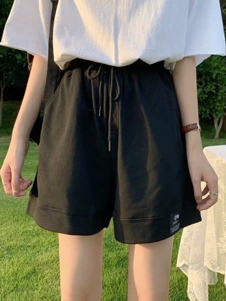 【レディース】スウェットパンツ スウェットパンツ ゆったりリラックスハーフパンツ