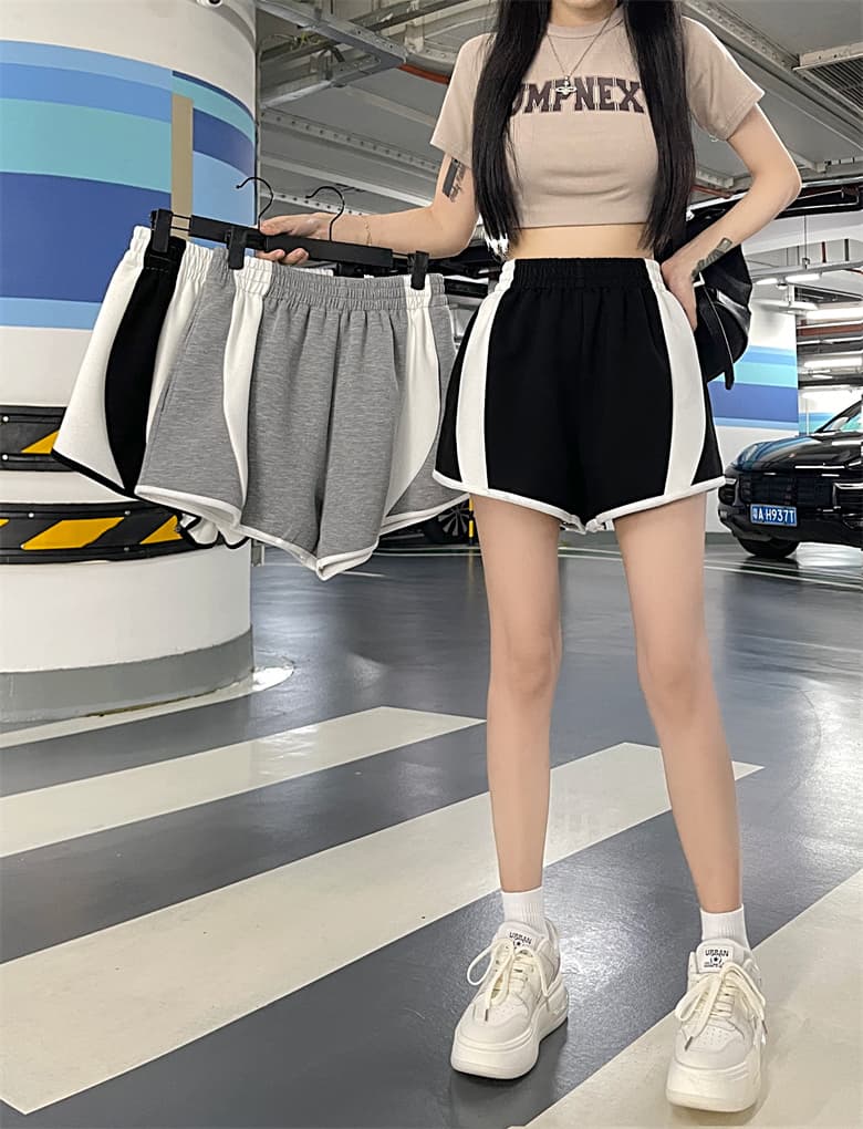 【レディース】スウェットパンツ スウェットパンツ 配色切り替えスウェットショート