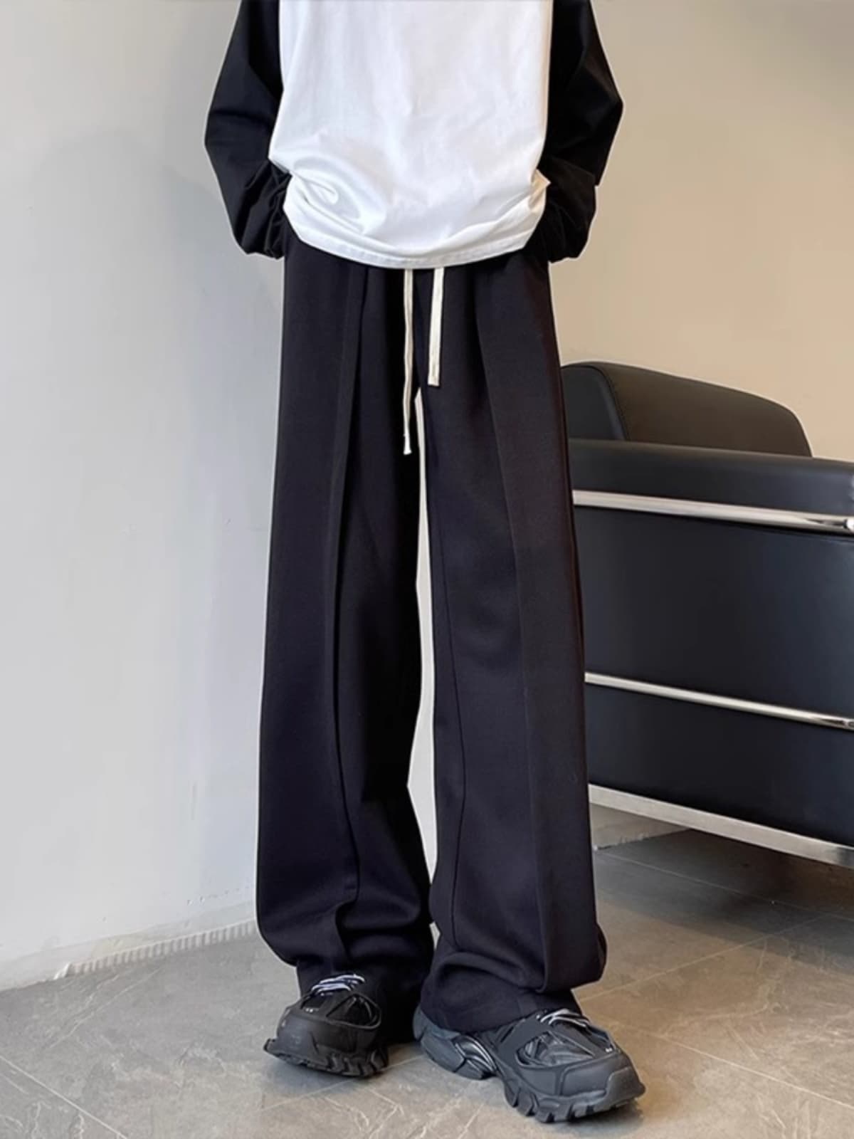 【メンズ】スウェットパンツ ゆったりドレープ スウェットパンツ