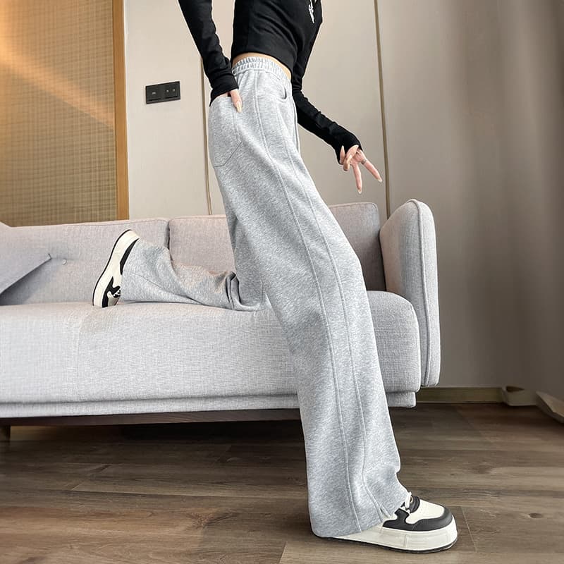 【レディース】スウェットパンツ スウェットパンツ ゆったりくつろぎ楽ちんワイドパンツ