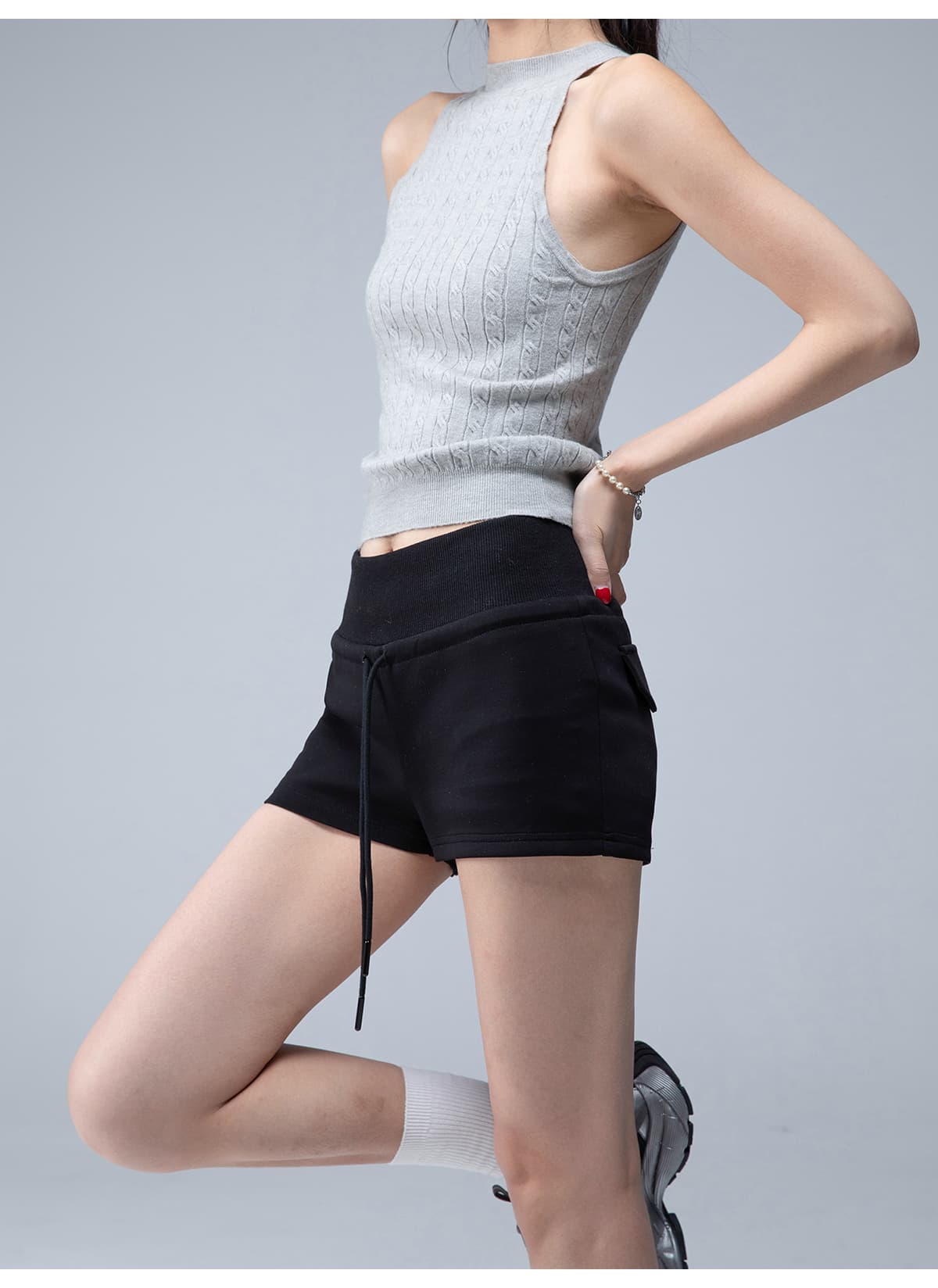 【レディース】スウェットパンツ スウェットパンツ ウエストゴム リラックス ショートパンツ