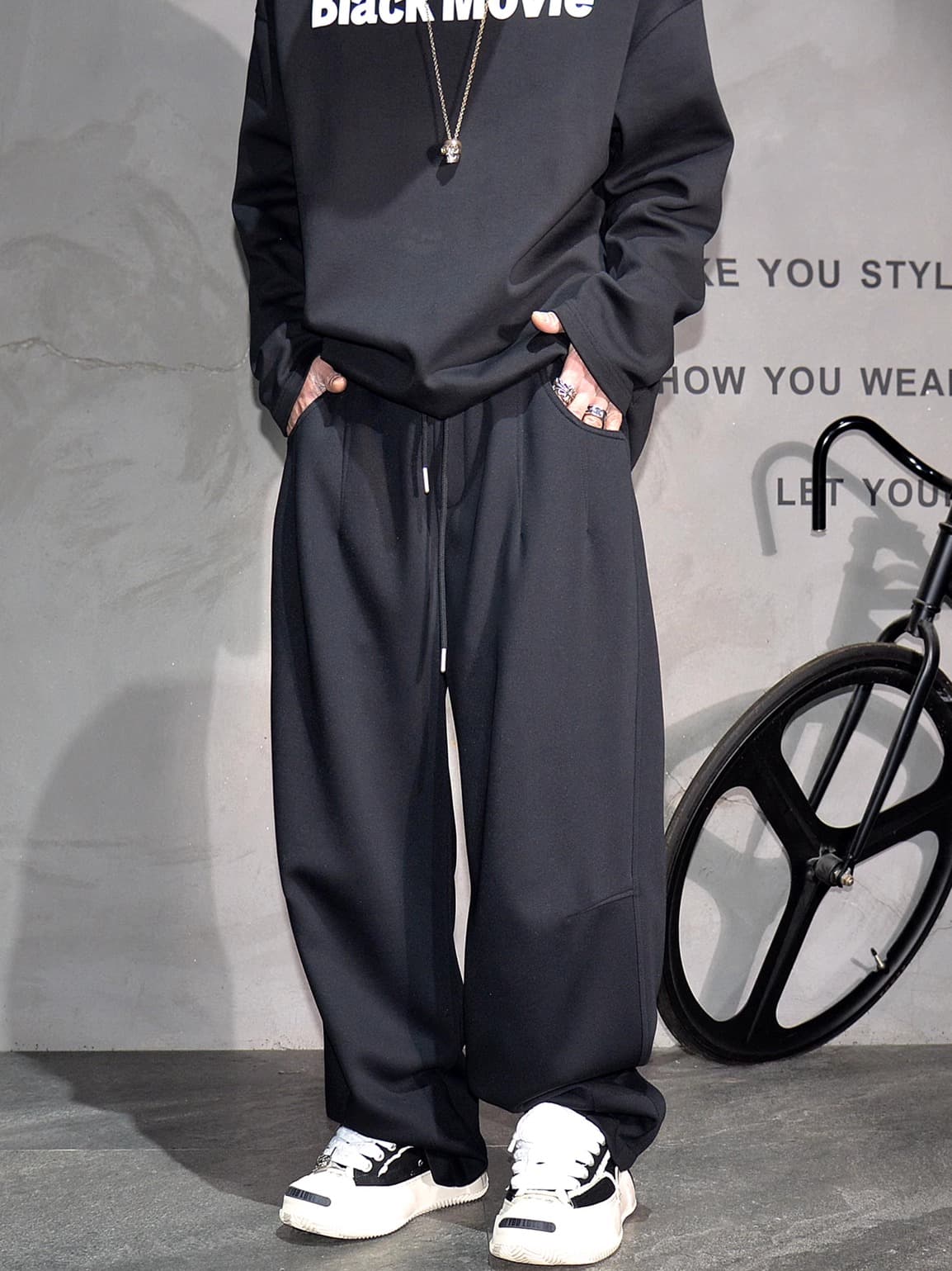 【メンズ】スウェットパンツ スウェットパンツ 超ゆったり楽ちんリラックスパンツ