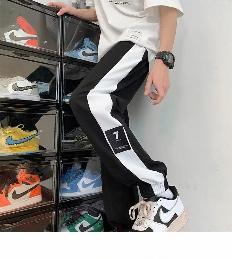 【メンズ】スウェットパンツ 切り替えワイドストレートリラックススウェットパンツ