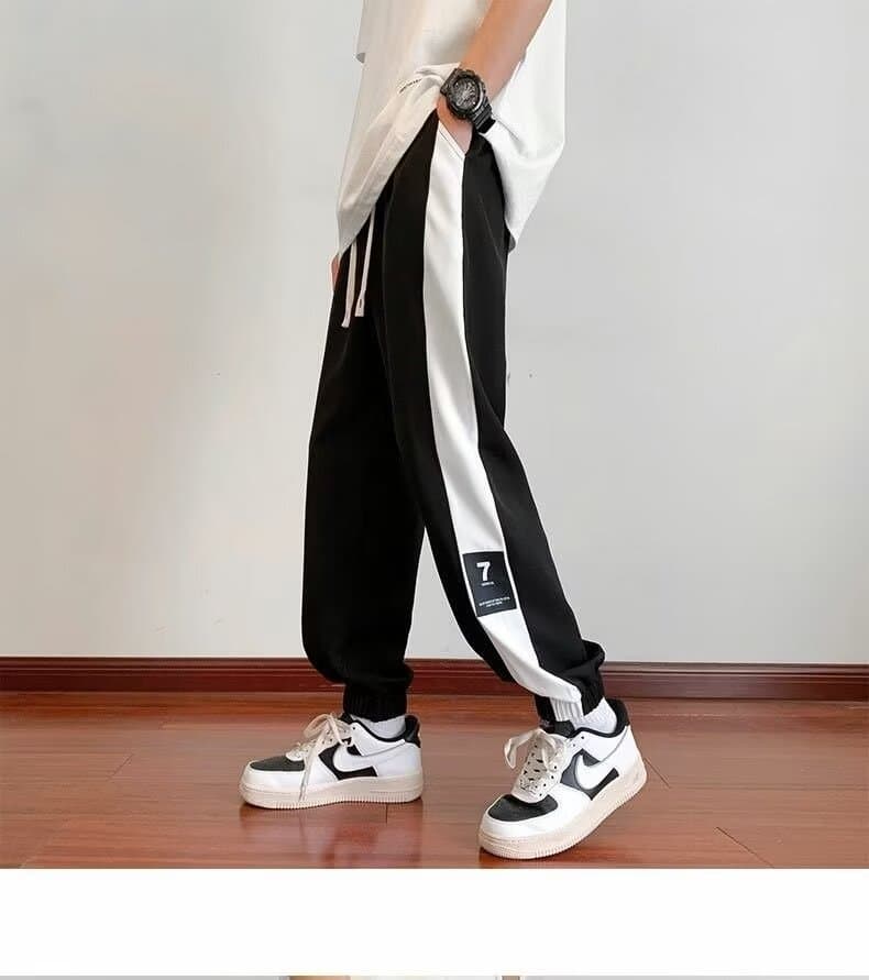 【メンズ】スウェットパンツ 切り替えワイドストレートリラックススウェットパンツ