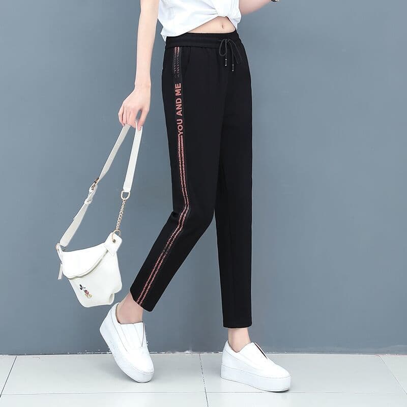 【レディース】スウェットパンツ スウェットパンツ サイドラインすっきりスキニーパンツ