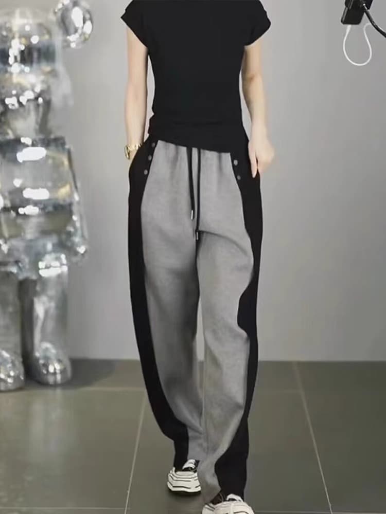 【レディース】スウェットパンツ サイドラインゆったりスウェット