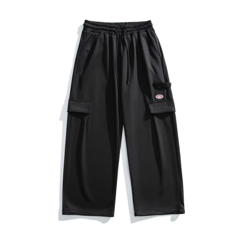 【メンズ】スウェットパンツ スウェットパンツ カーゴポケット付き楽ちんワイドパンツ