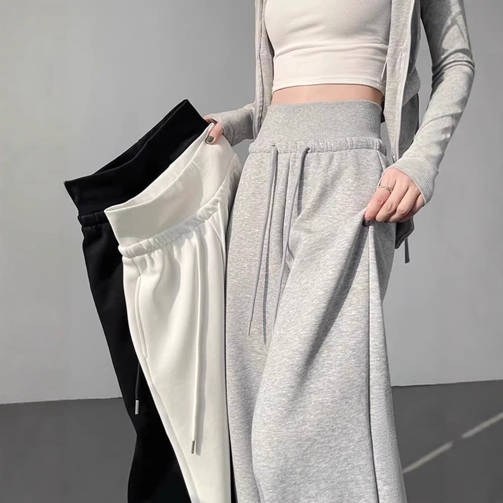【レディース】スウェットパンツ ゆったりリラックスワイドスウェットパンツ