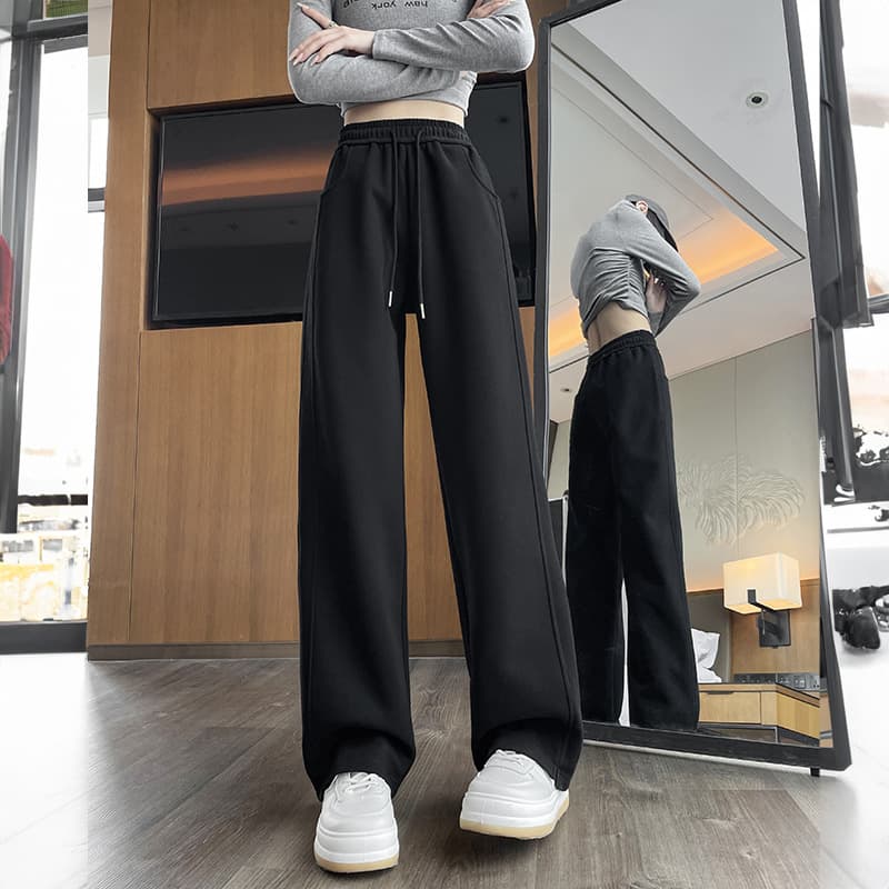 【レディース】スウェットパンツ スウェットパンツ ゆったりくつろぎ楽ちんワイドパンツ