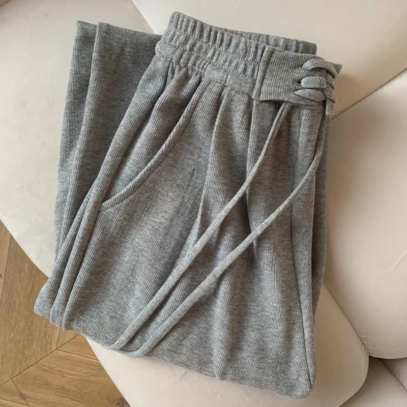 【レディース】スウェットパンツ スウェットパンツ ゆったりくつろぎ 紐付きリラックスパンツ