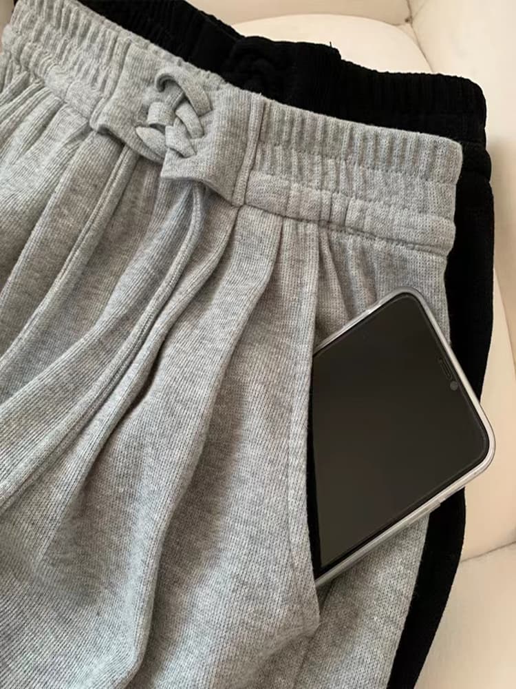 【レディース】スウェットパンツ スウェットパンツ ゆったりくつろぎ 紐付きリラックスパンツ