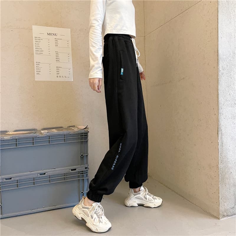 【レディース】スウェットパンツ スウェットパンツ ゆったりくつろぎ裾絞りパンツ