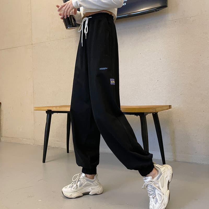 【レディース】スウェットパンツ スウェットパンツ ゆったりくつろぎ裾絞りパンツ