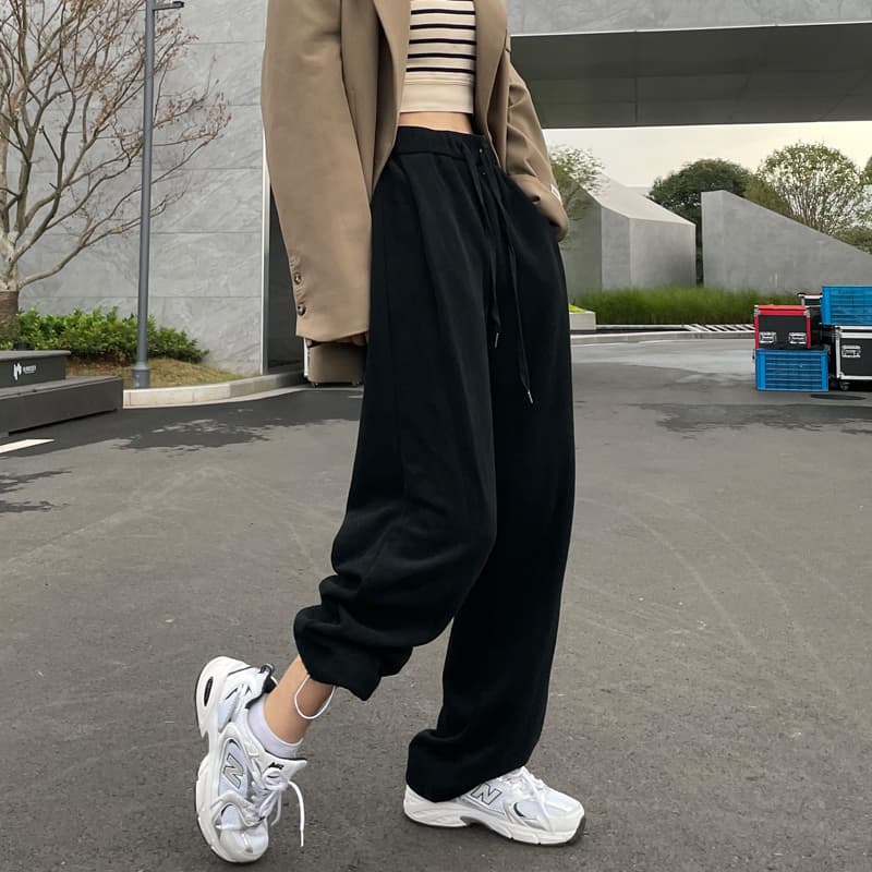 【レディース】スウェットパンツ スウェットパンツ ゆったりリラックスワイドパンツ