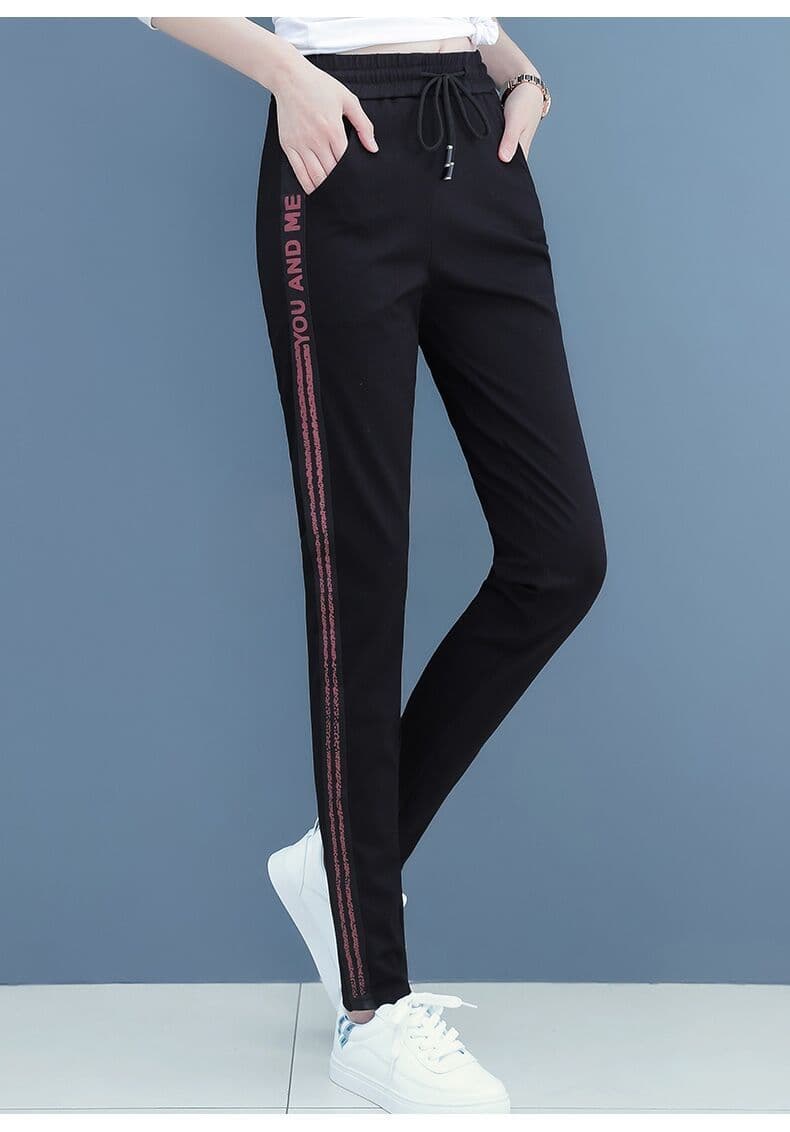 【レディース】スウェットパンツ スウェットパンツ サイドラインすっきりスキニーパンツ
