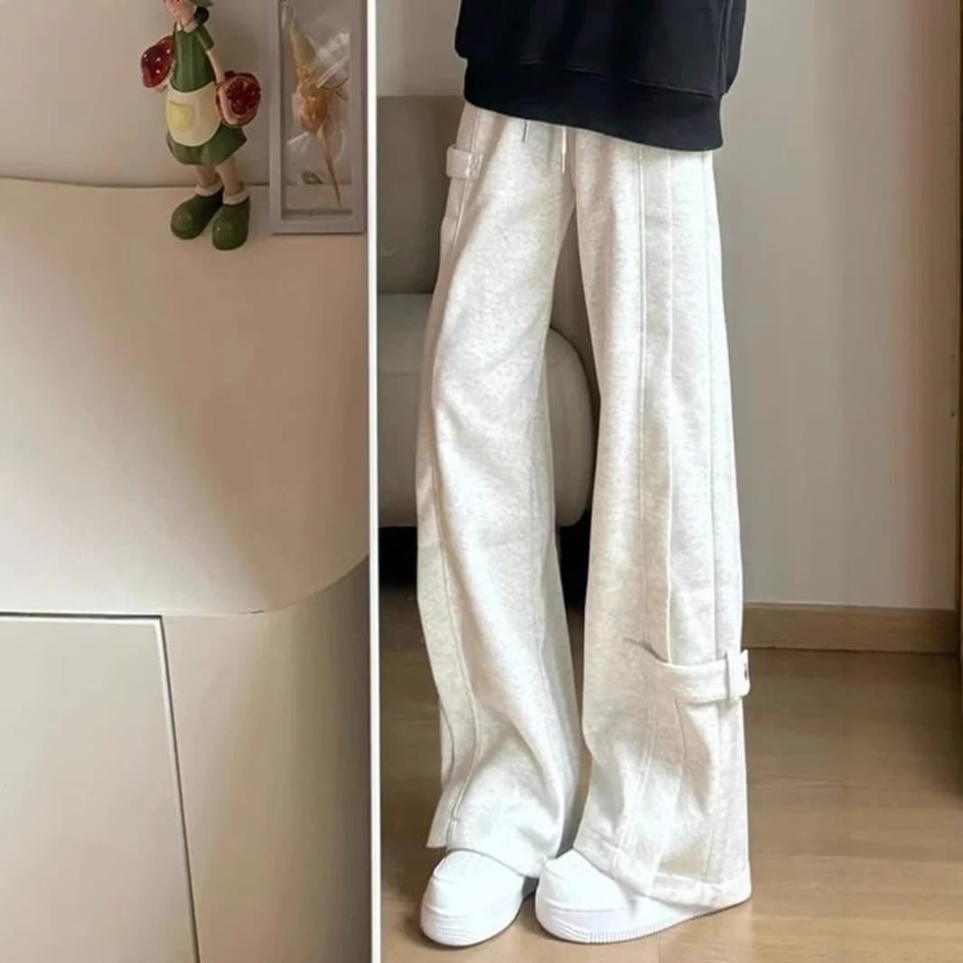 【メンズ】スウェットパンツ スウェットパンツ ゆったり快適 カーゴポケット付きワイドパンツ