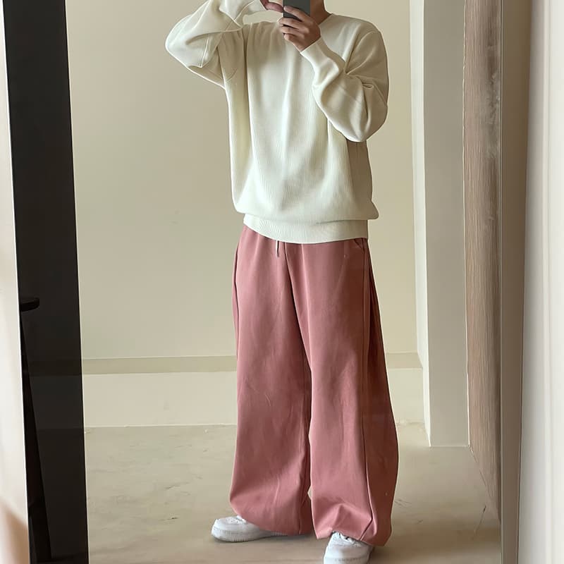 【メンズ】スウェットパンツ スウェットパンツ ふんわりリラックスワイドパンツ