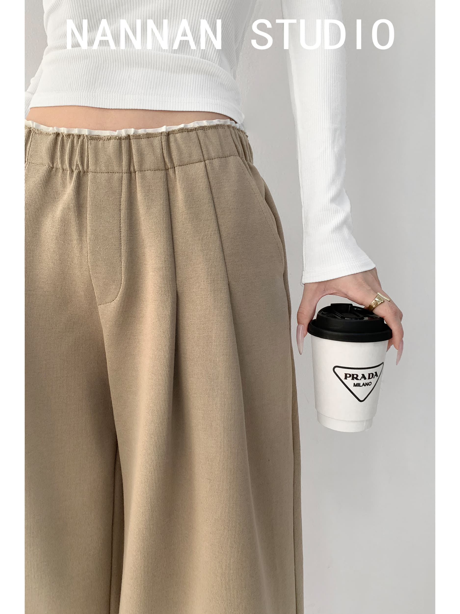 【レディース】スウェットパンツ リラックスワイドスウェットパンツ