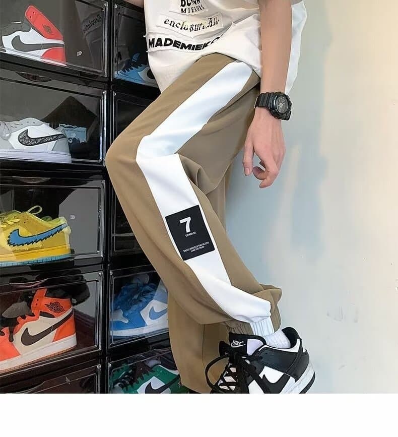 【メンズ】スウェットパンツ 切り替えワイドストレートリラックススウェットパンツ