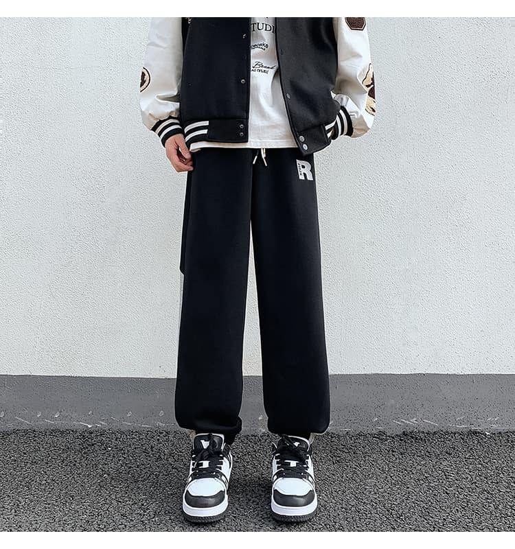 【メンズ】スウェットパンツ サイドライン入りゆったりスウェットパンツ