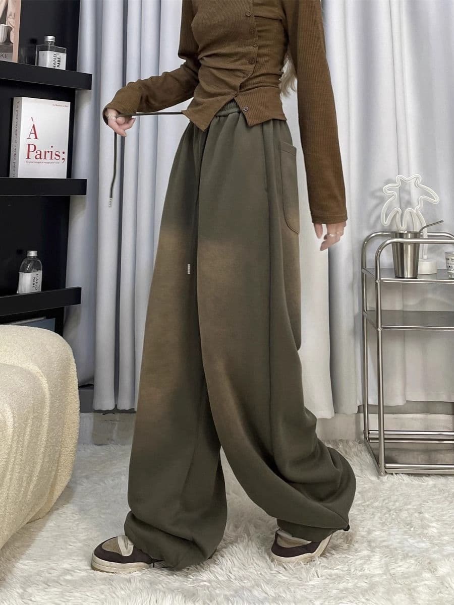 【レディース】スウェットパンツ ゆったりリラックス超ワイドパンツ