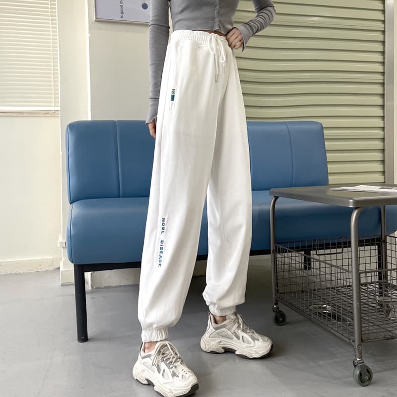 【レディース】スウェットパンツ スウェットパンツ ゆったりくつろぎ裾絞りパンツ