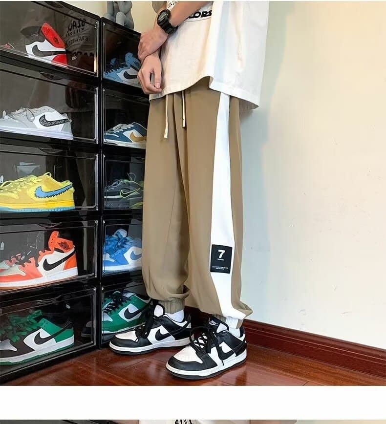 【メンズ】スウェットパンツ 切り替えワイドストレートリラックススウェットパンツ