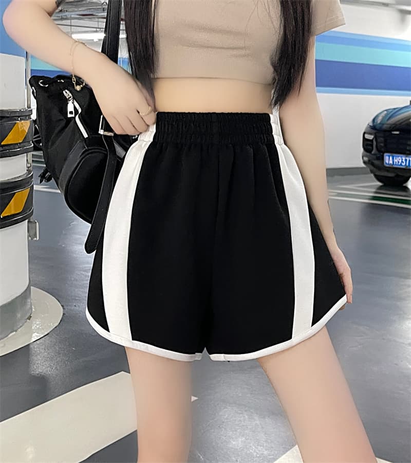 【レディース】スウェットパンツ スウェットパンツ 配色切り替えスウェットショート