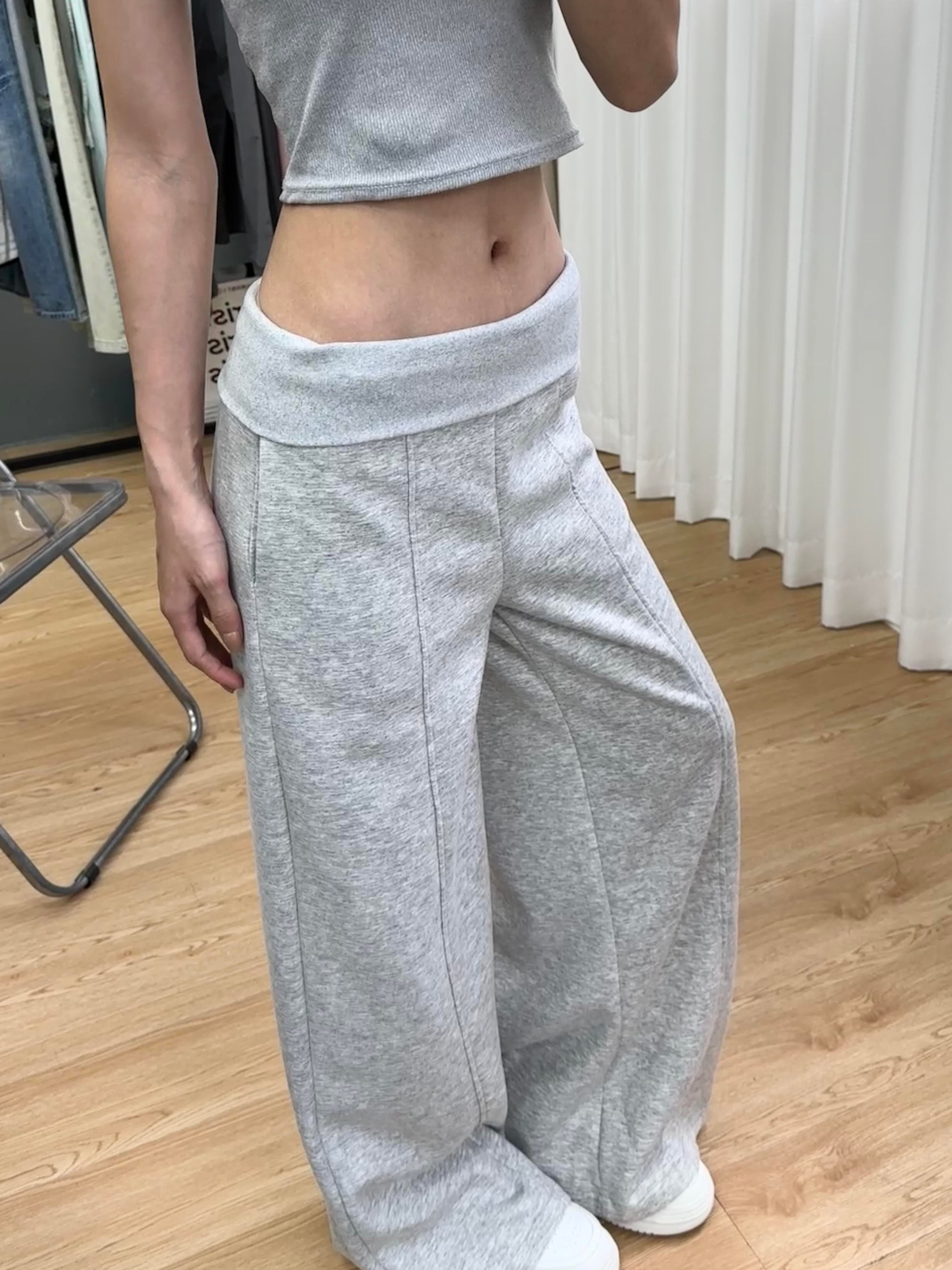 【レディース】スウェットパンツ ゆったりフレアスウェットパンツ