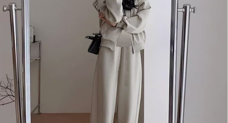 【レディース上下セット】スウェットパンツ くつろぎワイドスウェットパンツ