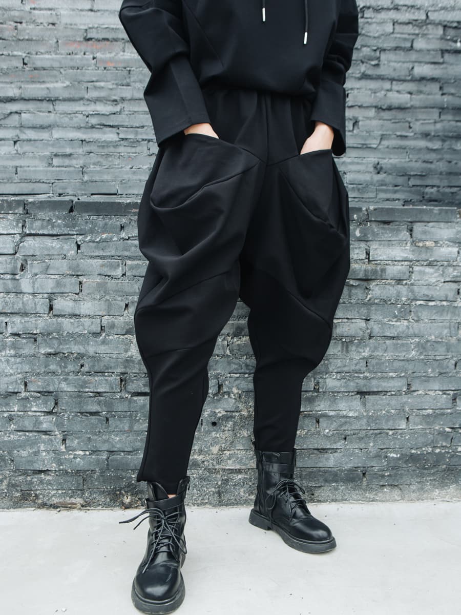 【レディース】スウェットパンツ 立体シルエットドレープスウェットパンツ