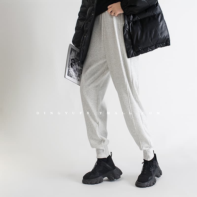 【レディース】裏起毛ハーレムスウェットパンツ