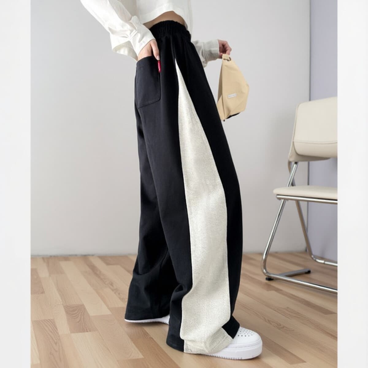 【レディース】スウェットパンツ スウェットパンツ サイドライン ゆったりリラックスパンツ