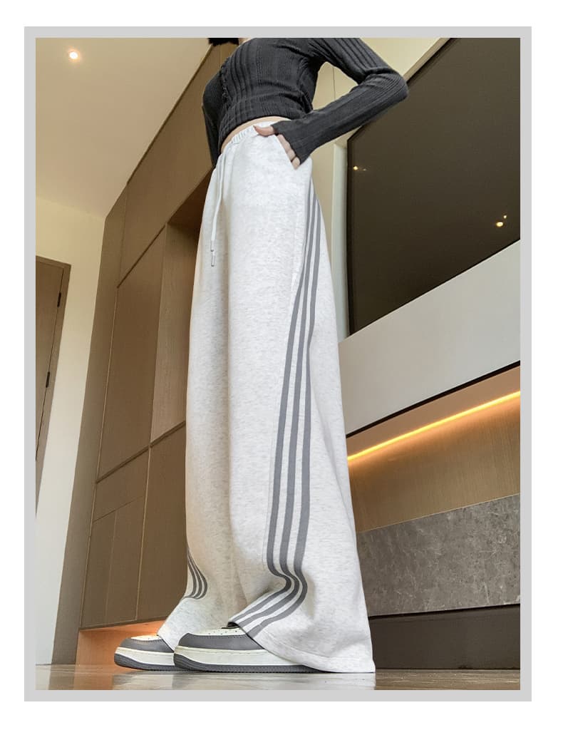 【レディース】スウェットパンツ ゆったりシルエット 縦長美脚 ワイドスウェットパンツ