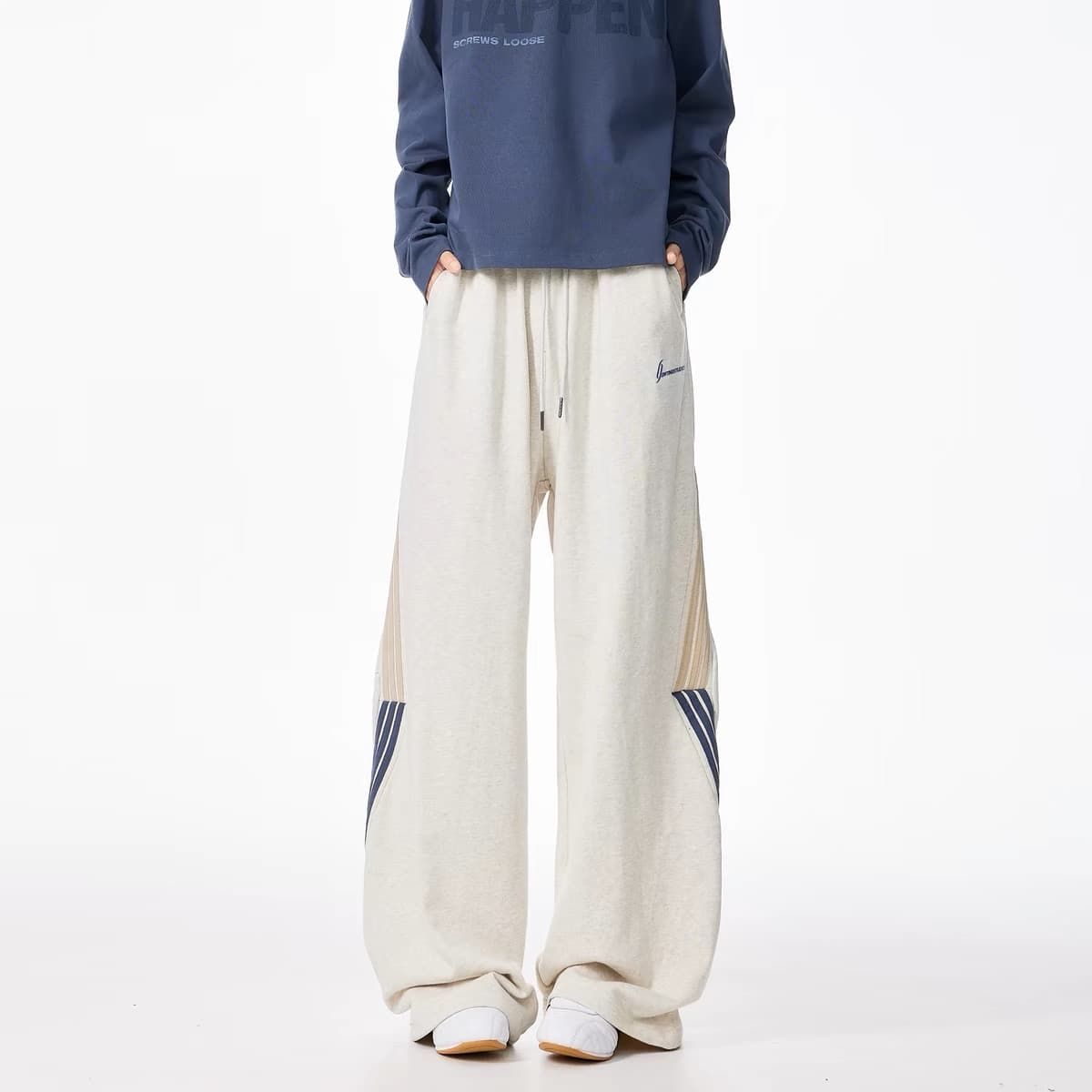 【メンズ】スウェットパンツ スウェットパンツ サイドライン超ゆったりパンツ