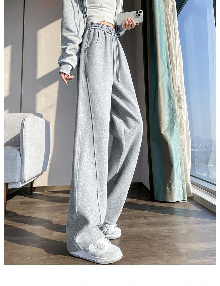【レディース】スウェットパンツ ゆったり楽ちんワイドスウェットパンツ