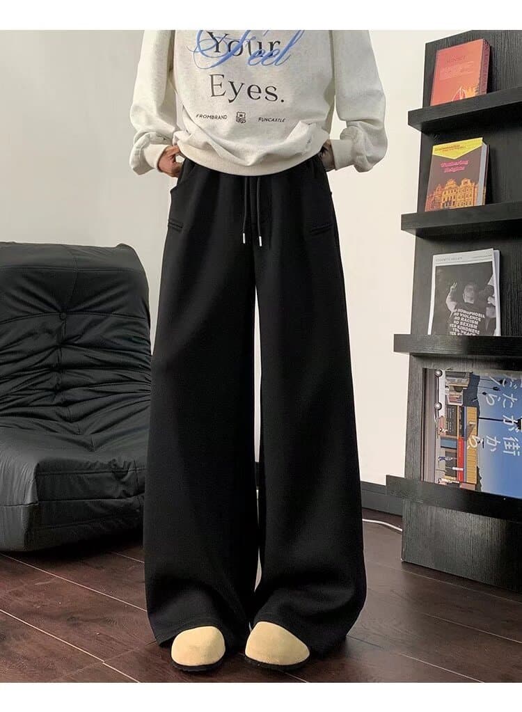 【メンズ】スウェットパンツ ゆったりくつろぎワイドスウェットパンツ