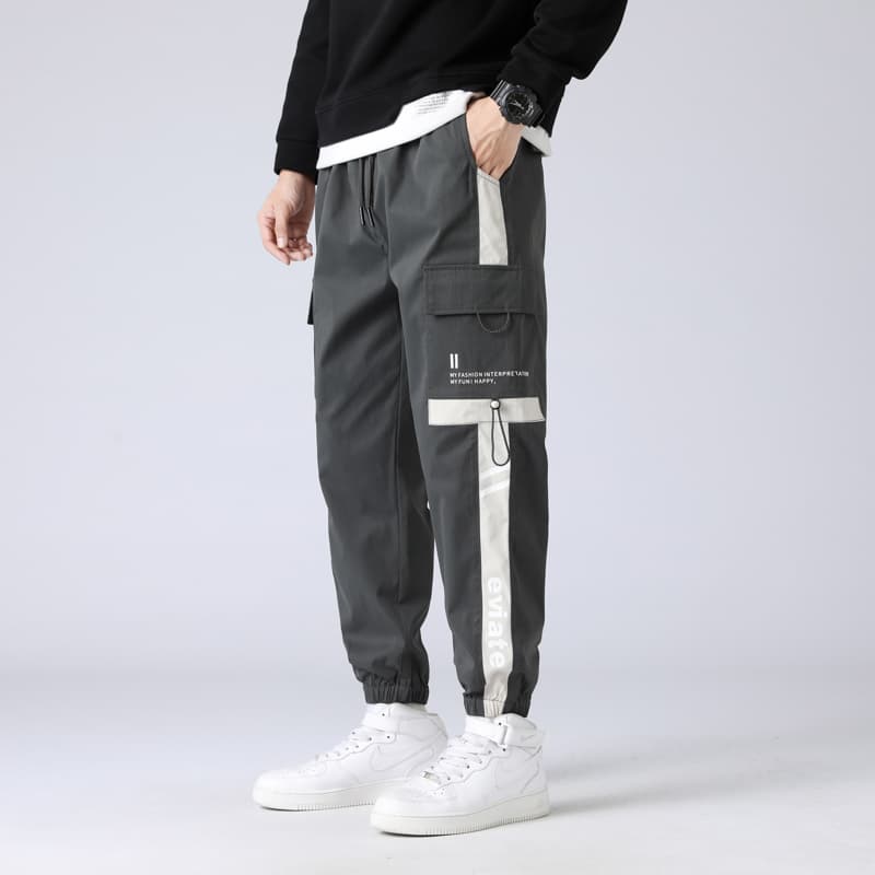 【メンズ】スウェットパンツ スウェットパンツ 機能性ポケット付きストリートパンツ