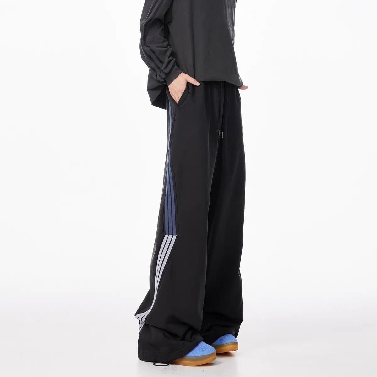 【メンズ】スウェットパンツ スウェットパンツ サイドライン超ゆったりパンツ
