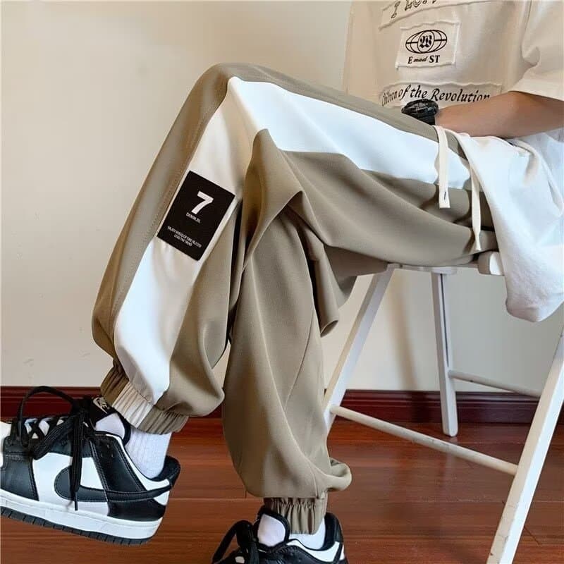 【メンズ】スウェットパンツ 切り替えワイドストレートリラックススウェットパンツ