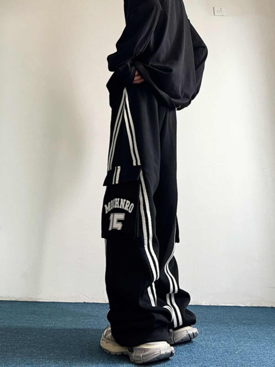 【メンズ】スウェットパンツ スウェットパンツ アスリート風サイドポケットパンツ