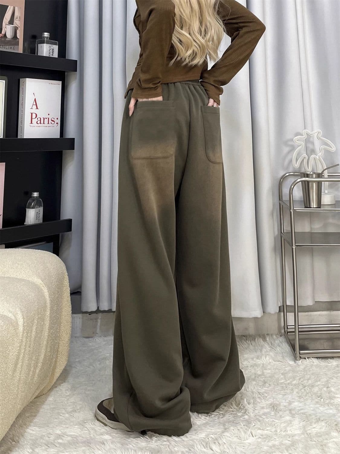【レディース】スウェットパンツ ゆったりリラックス超ワイドパンツ