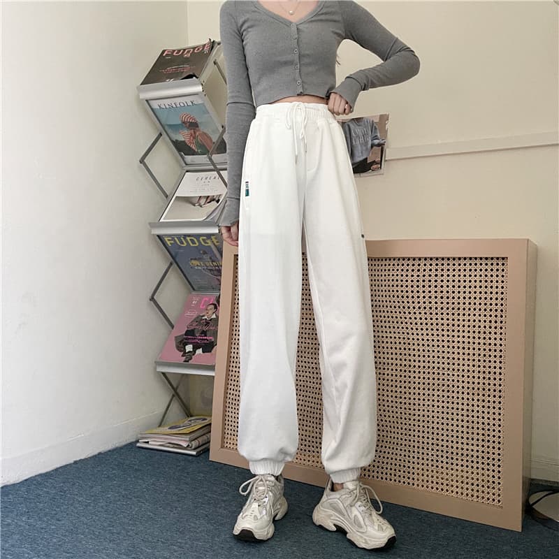 【レディース】スウェットパンツ スウェットパンツ ゆったりくつろぎ裾絞りパンツ